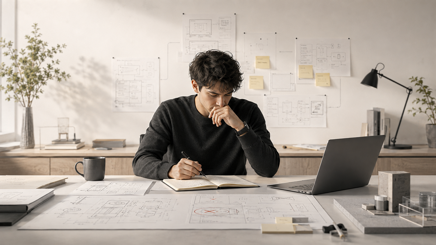 Modern automation control room with structured AI workflow paths