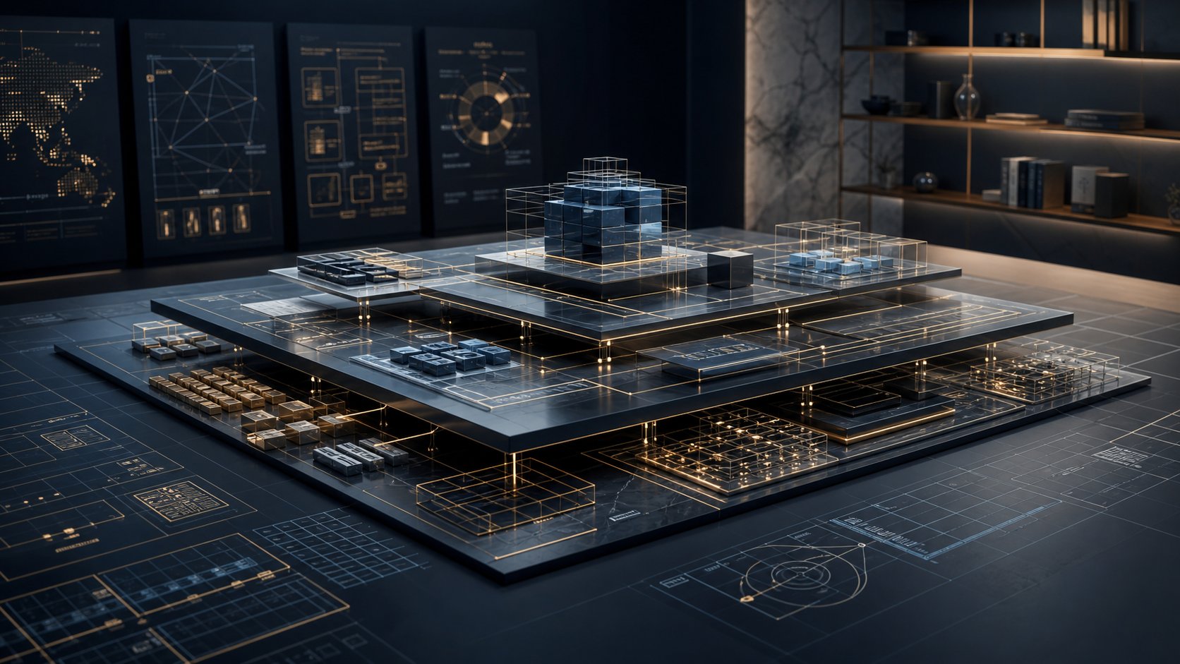 Future business platform model combining design grids and system architecture