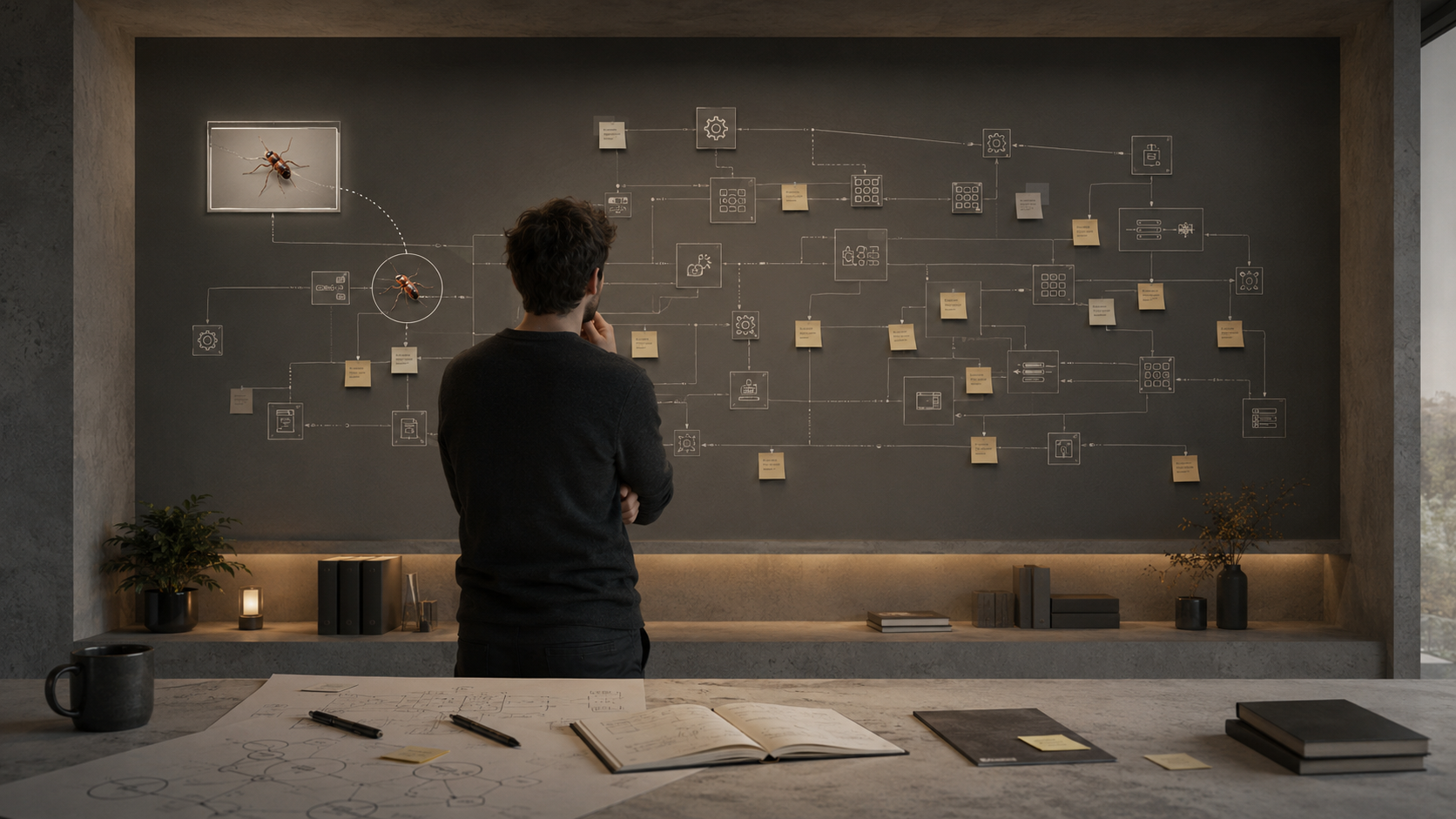 Diagnostic business process map with highlighted constraint path